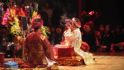 Lên đồng is a rite in the worship of Mother Goddesses
